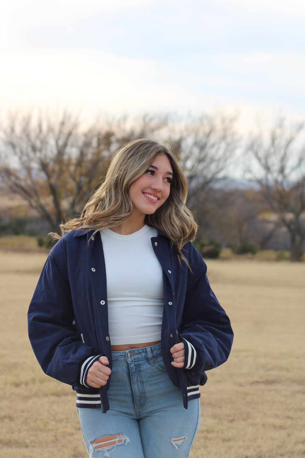 Corduroy Varsity Jacket