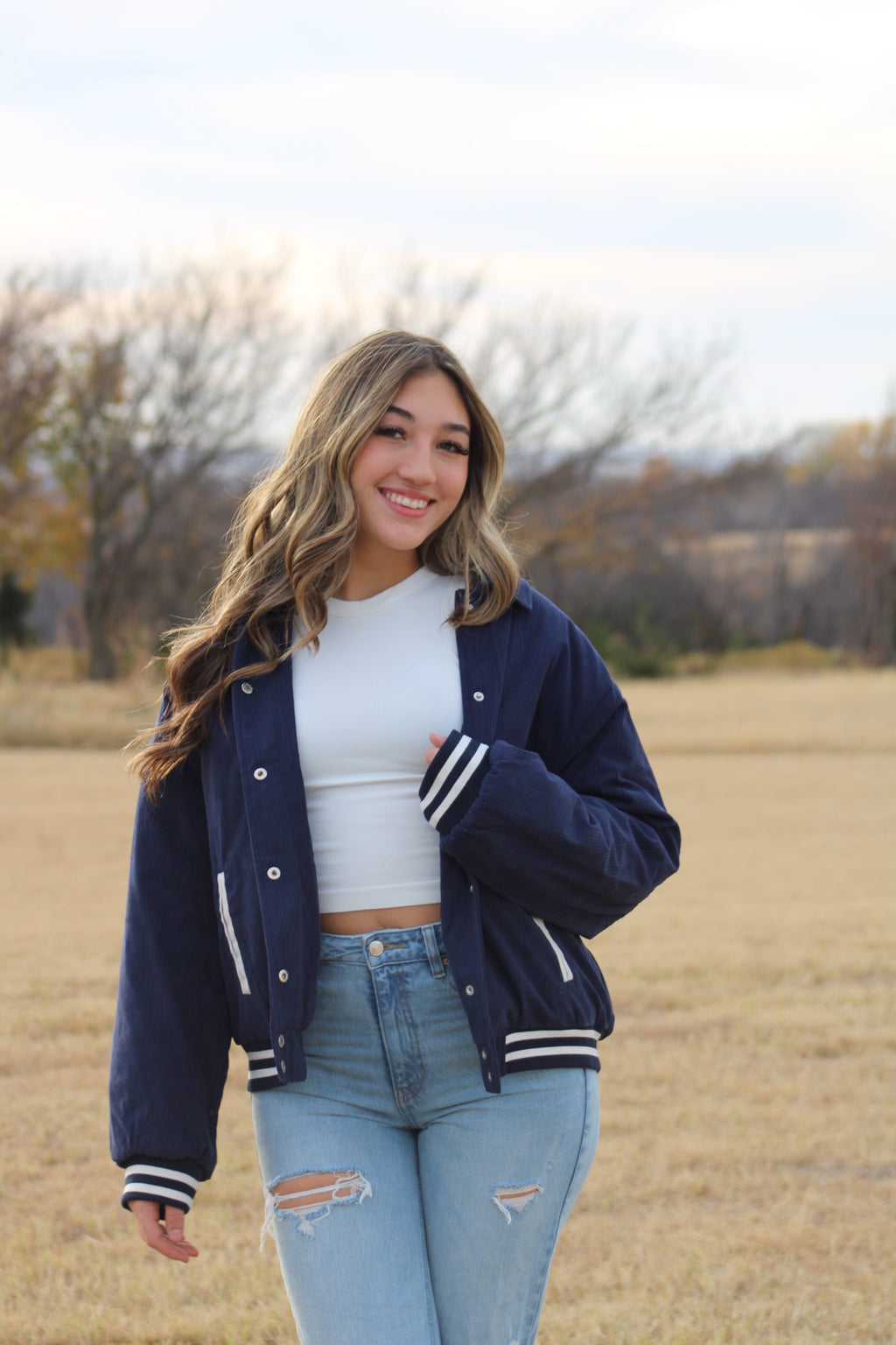 Corduroy Varsity Jacket