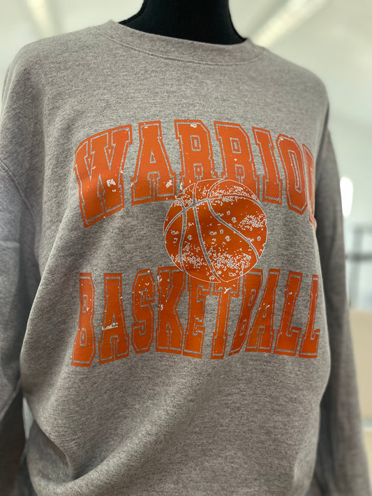 Gray Warrior Basketball Sweatshirt