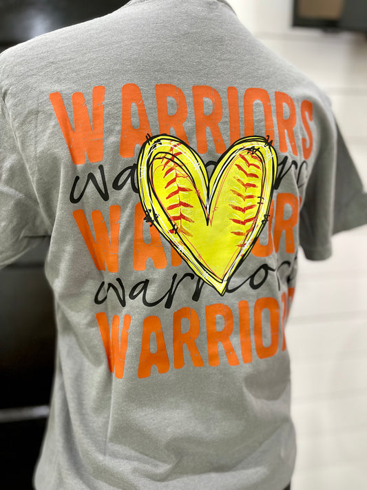 Warrior Softball Heart CC Tee