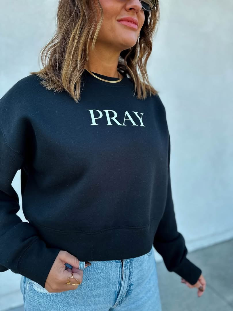 PRAY Cropped Sweatshirt