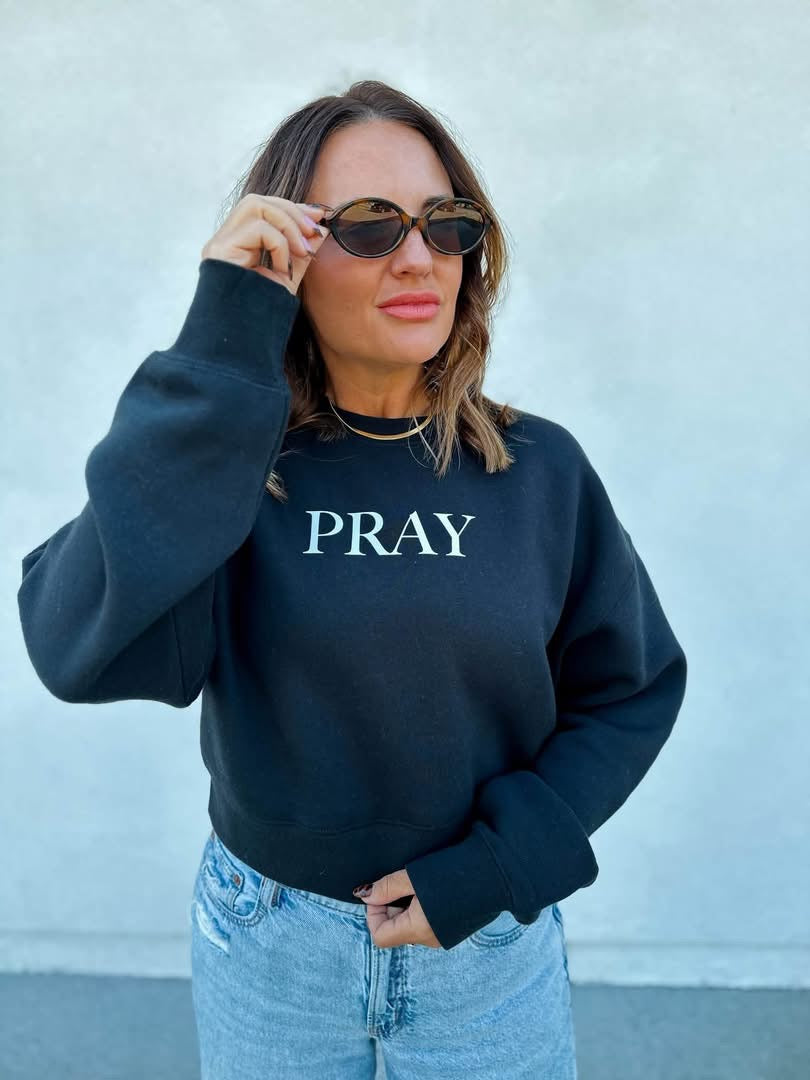 PRAY Cropped Sweatshirt