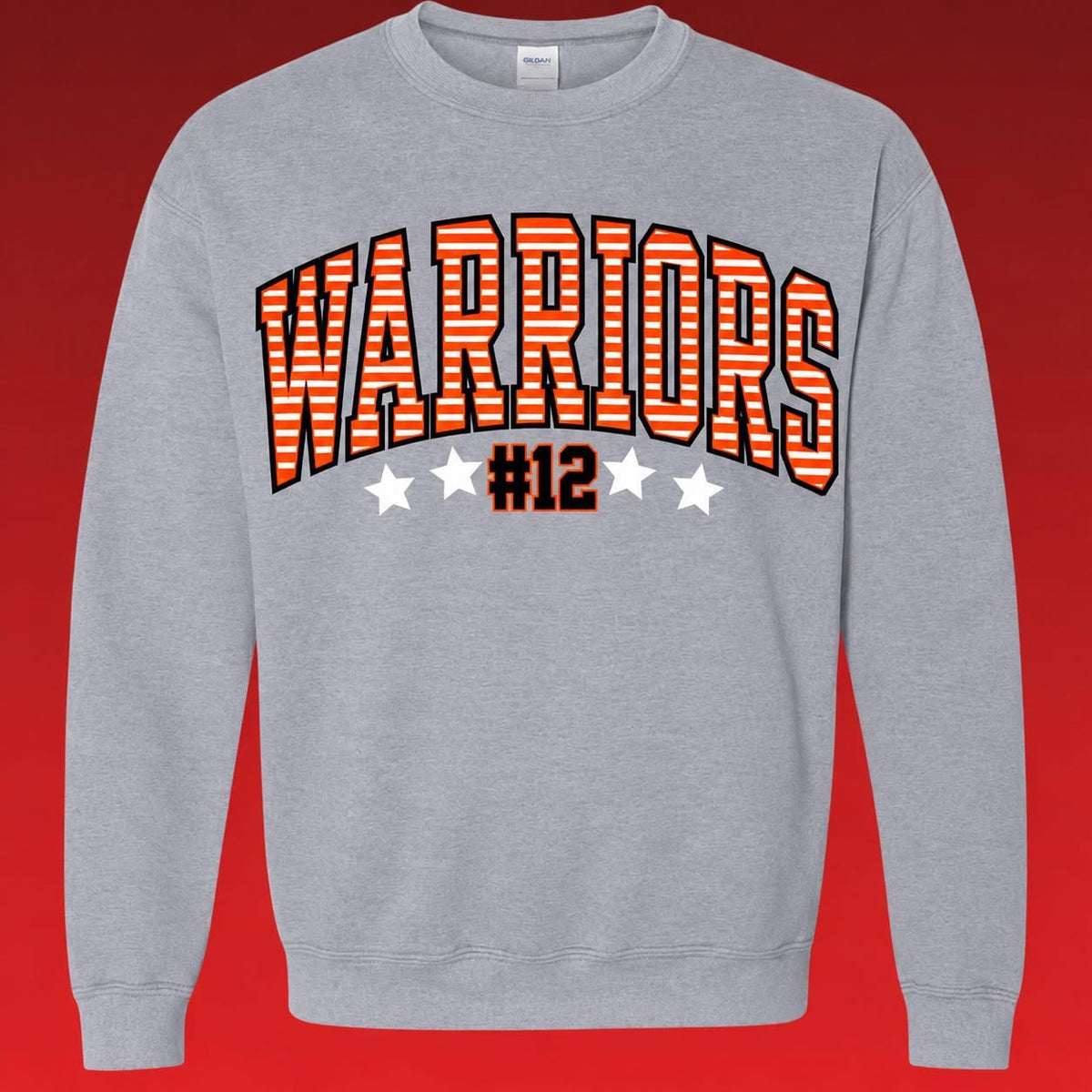 Faux Embroidery Warrior Crew