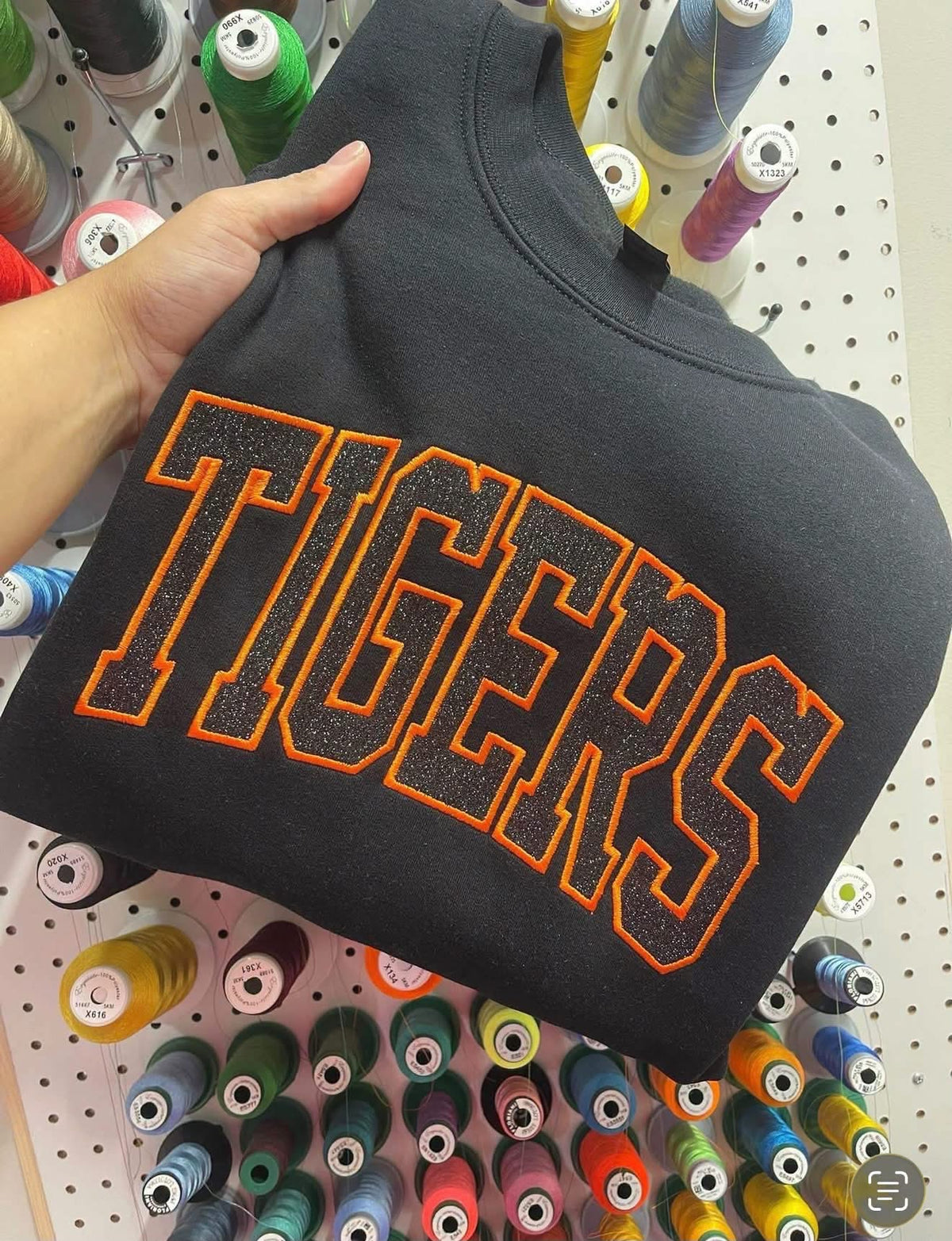 Embroidered Tigers Crew Neck