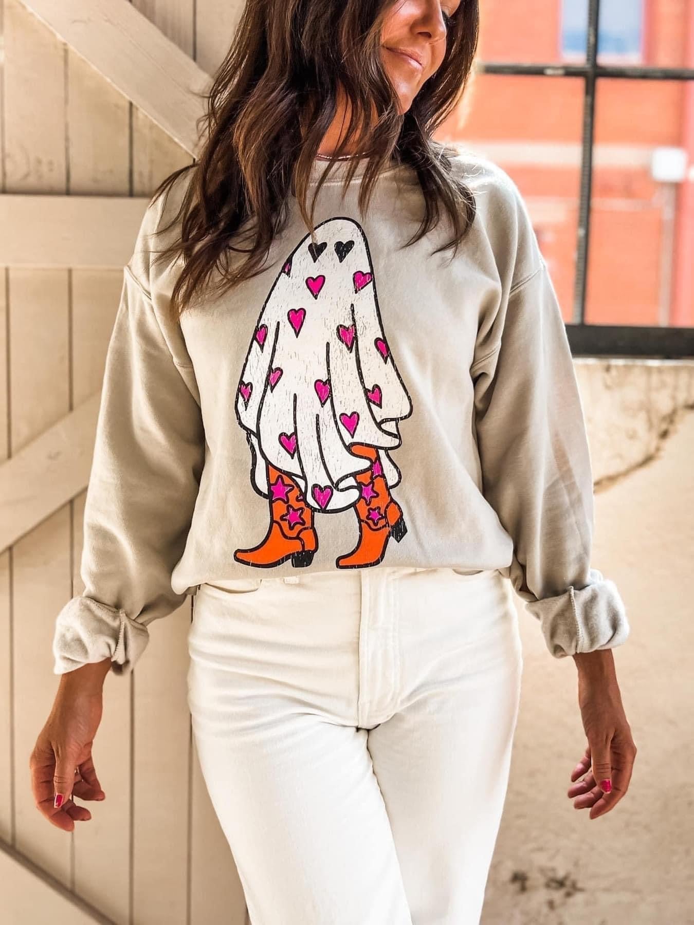 Boo In Boots Sweatshirt