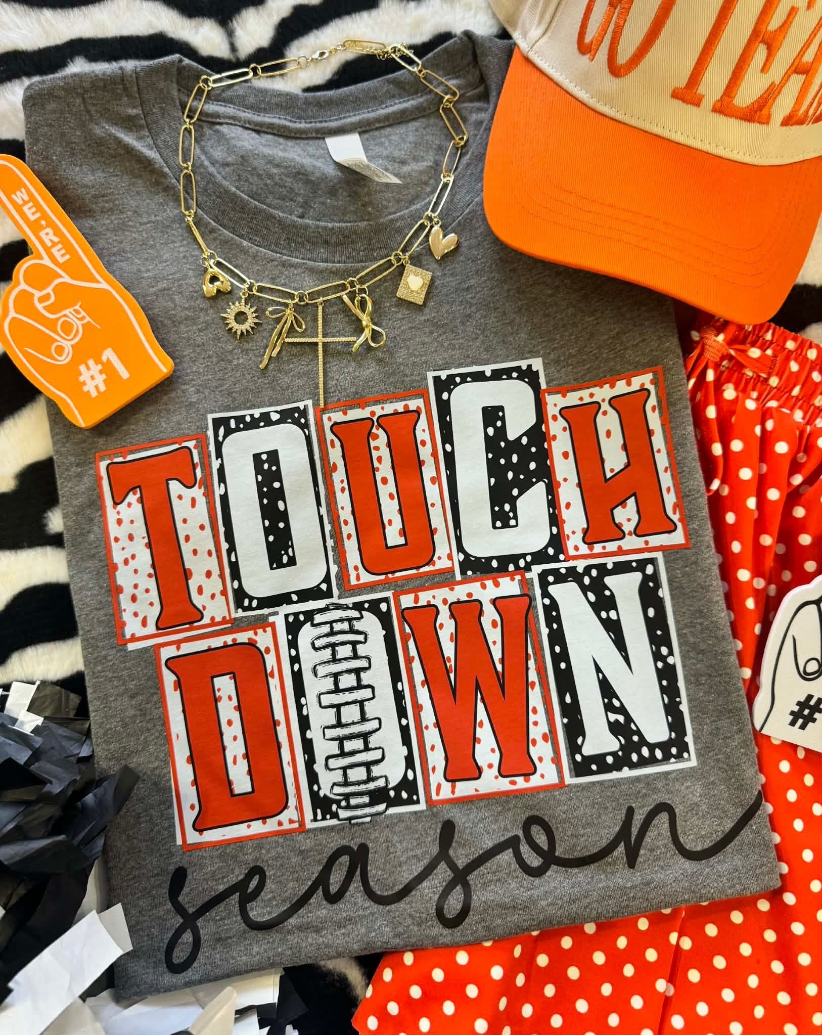 Touch Down Season Orange Tee