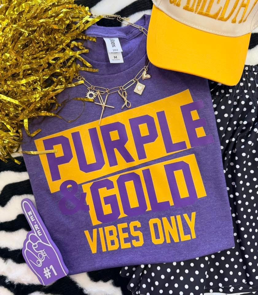 Purple & Gold Vibes Only Tee