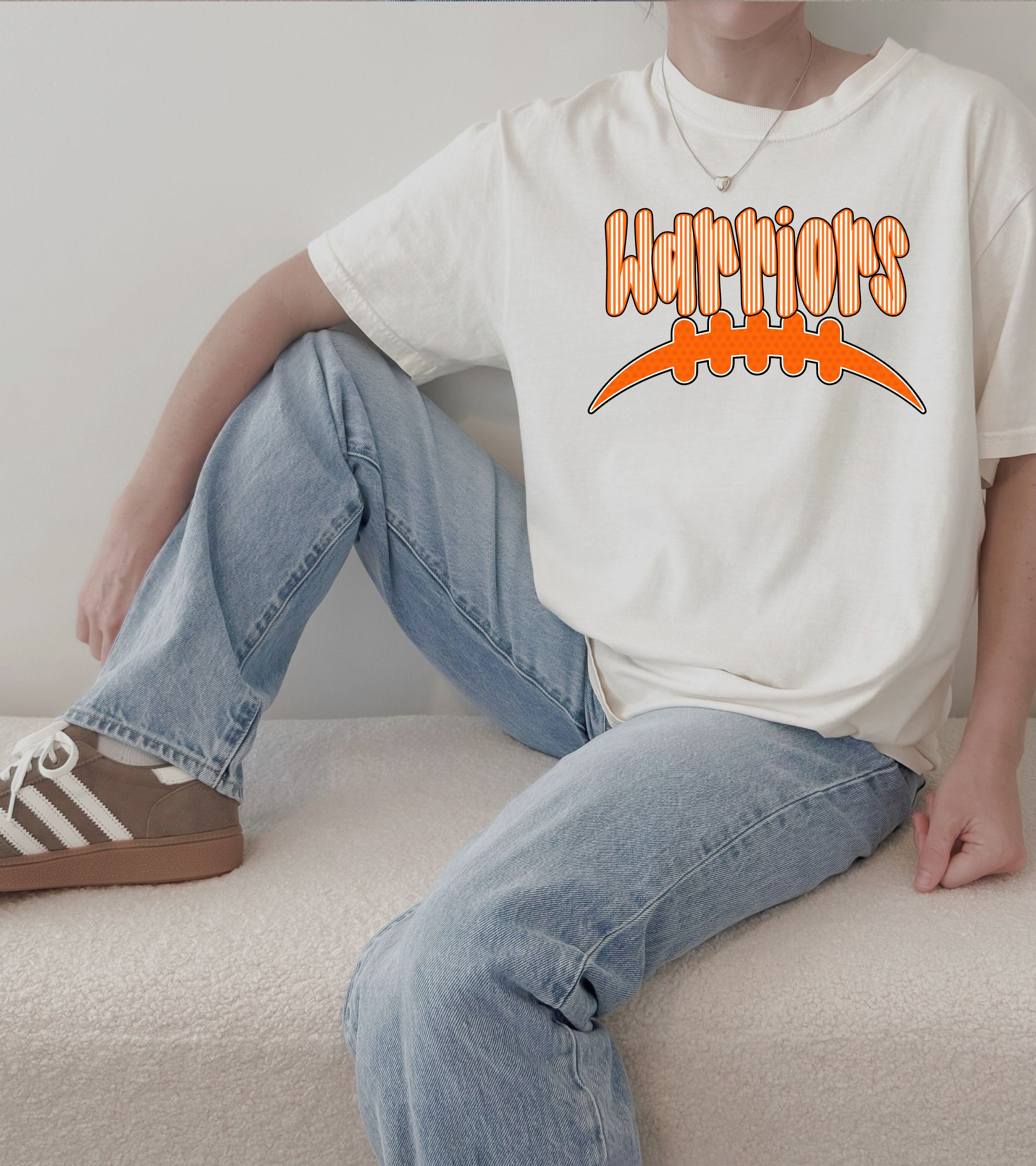 Striped Warriors Football Tee (preorder)