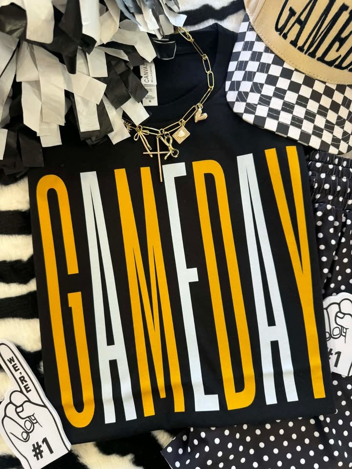 Tall White & Gold Game Day Tee