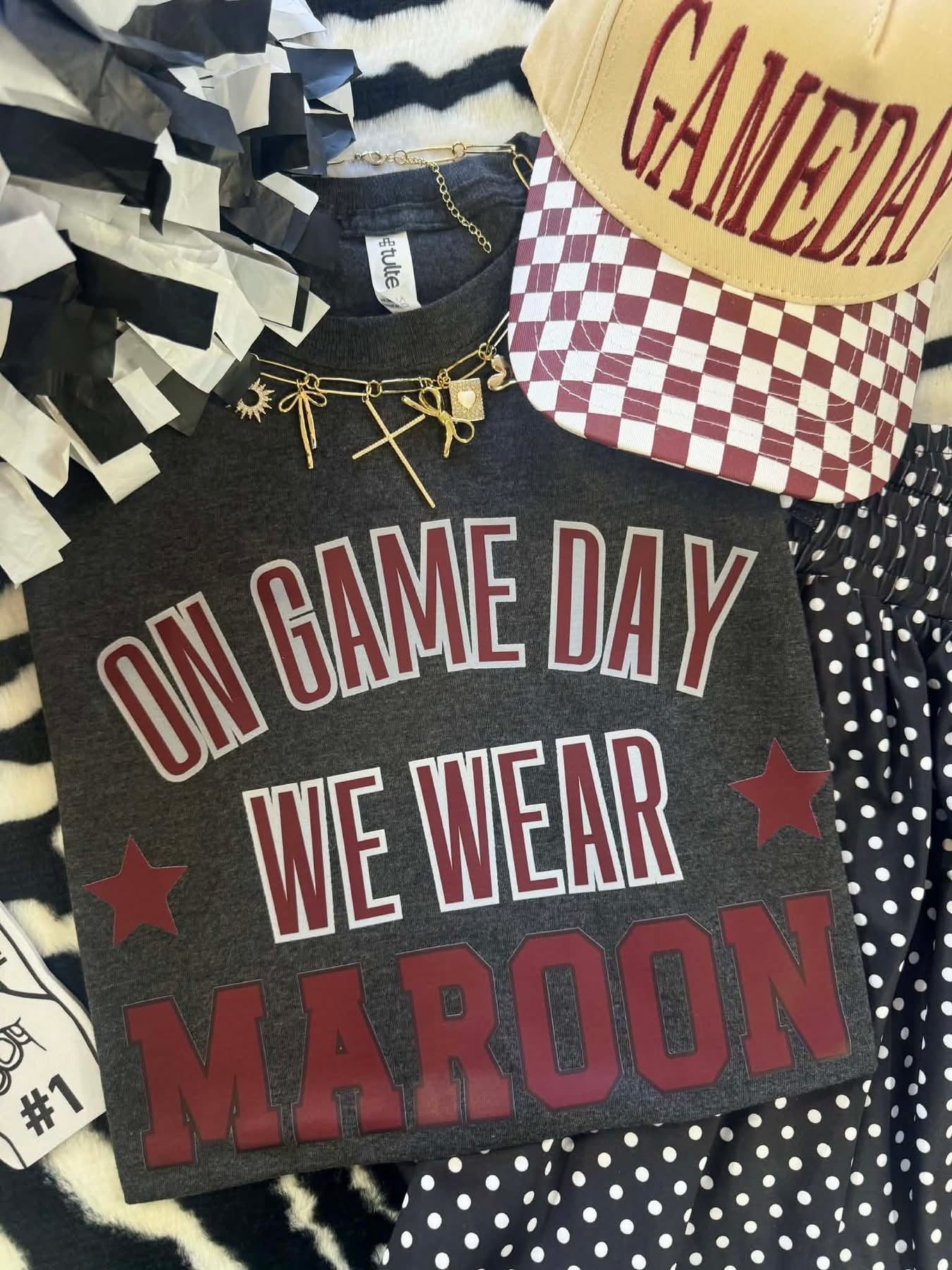On Game Day We Wear Maroon Tee