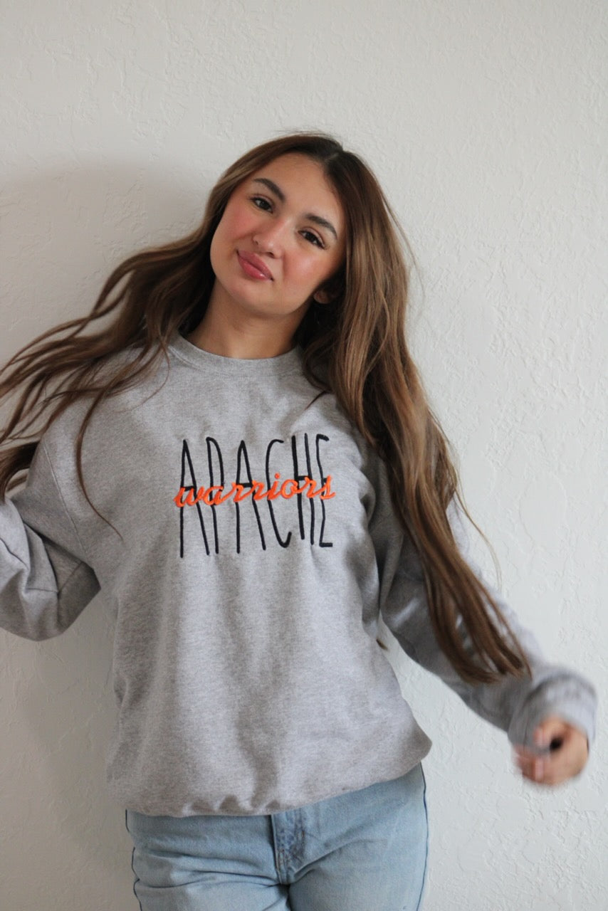 Apache Warriors Embroidered Crew