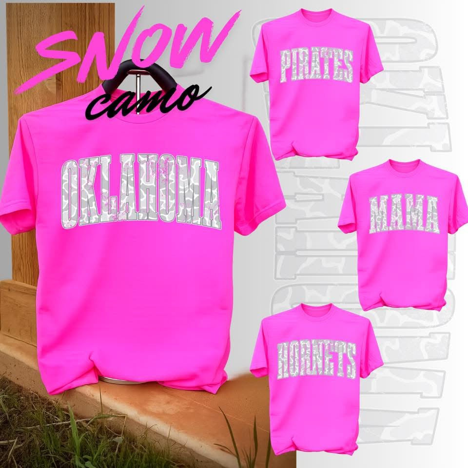 Pink Camo Custom Tee (Preorder closes 6/21)