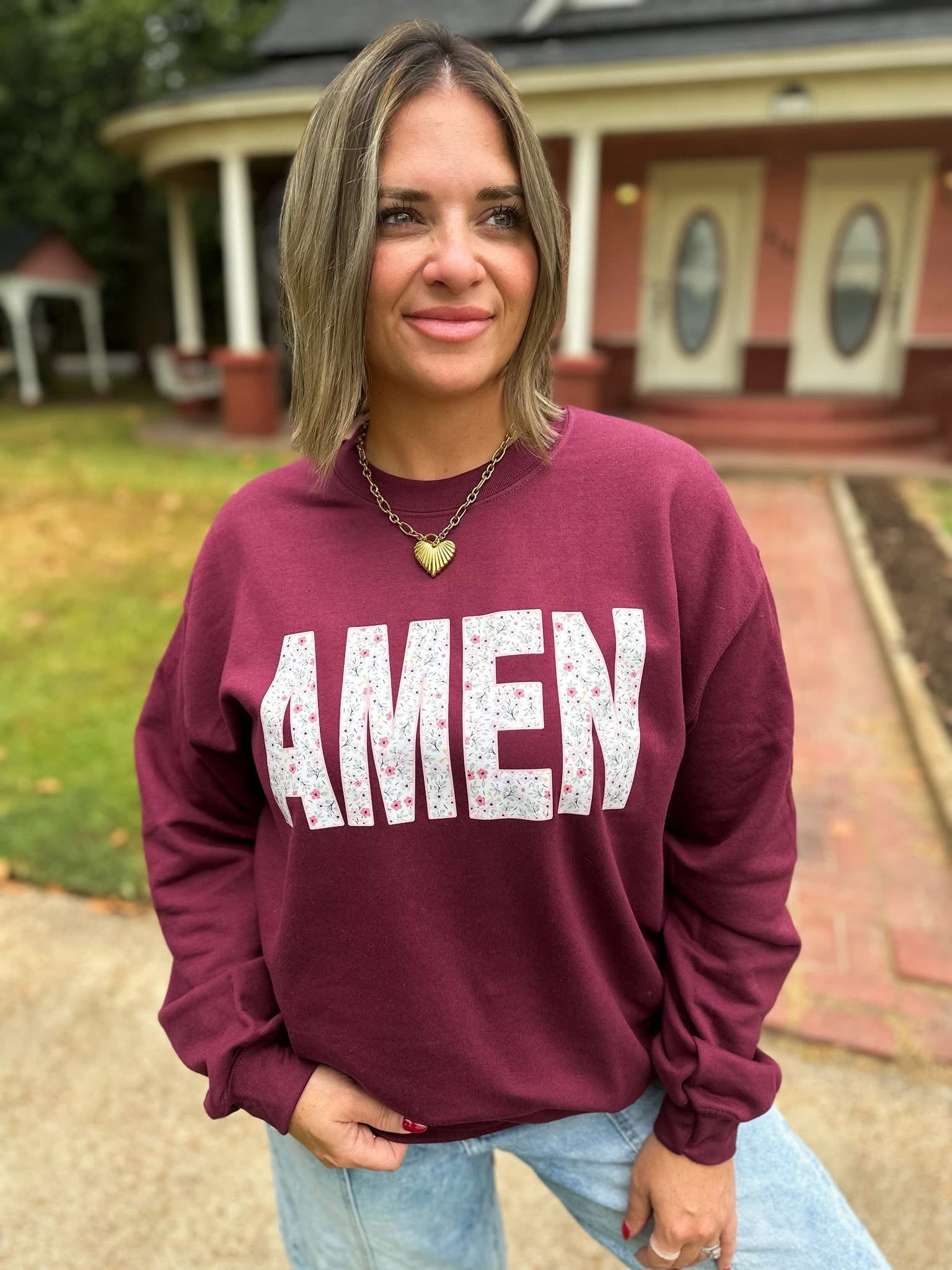 Amen Floral Crewneck