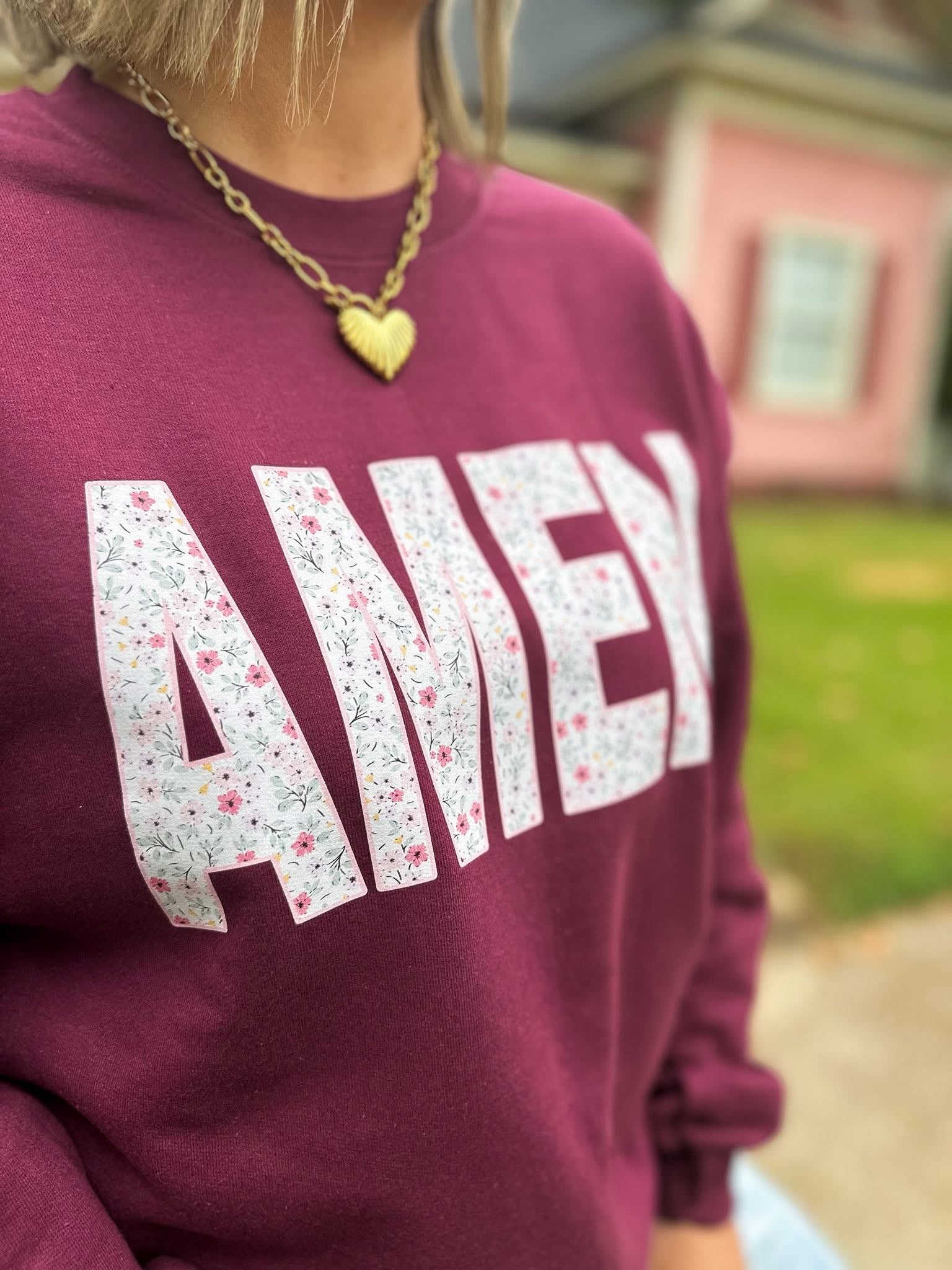 Amen Floral Crewneck
