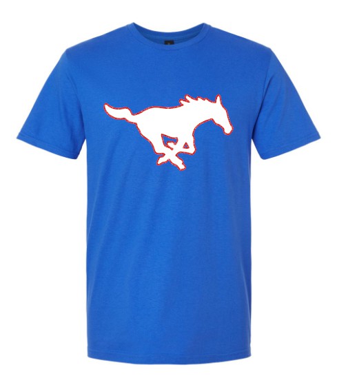 Puff/Glitter Mustangs Tee