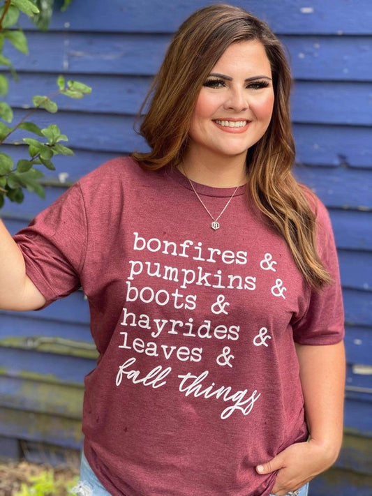 All Things Fall Tee Plus Size