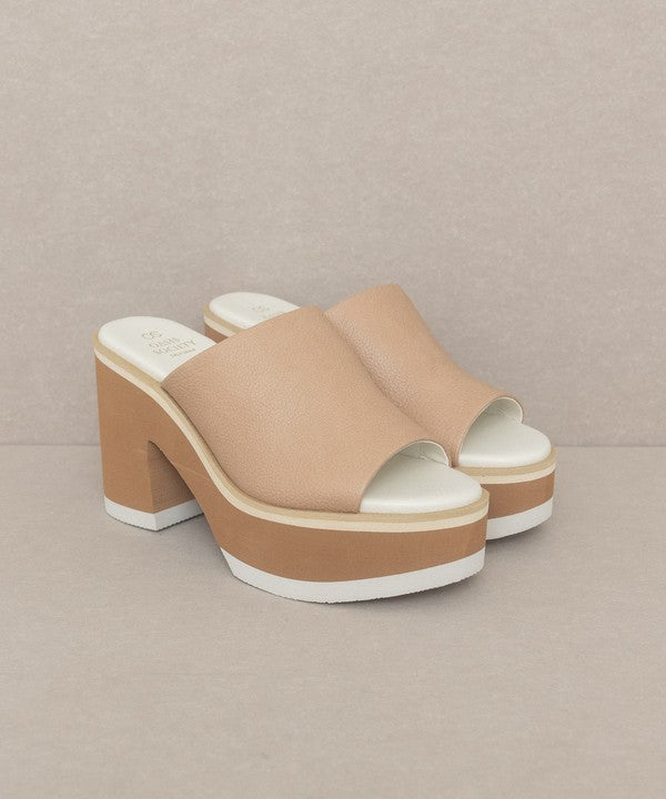 OASIS SOCIETY Maren - Layered Platform Heel Slides