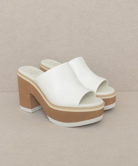 OASIS SOCIETY Maren - Layered Platform Heel Slides