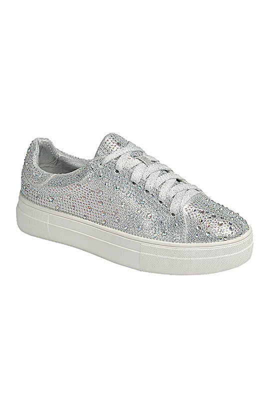 Laced Sneaker With Rhinestones